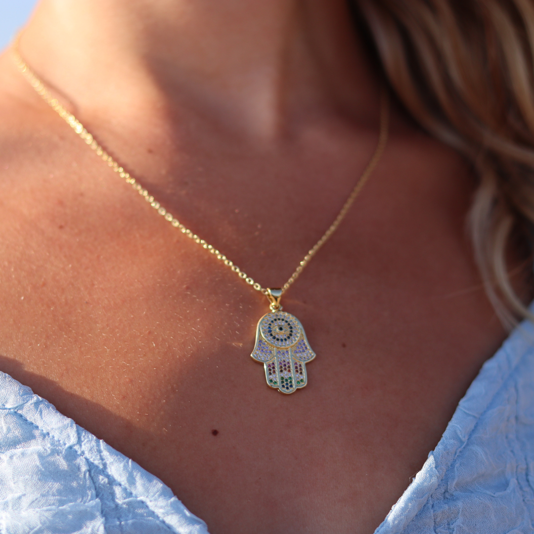 Golden Evil Eye Necklace