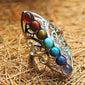 Silver Plated 7 Chakra Healing Ring