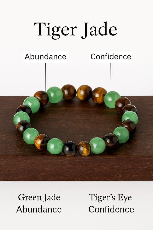 Lucky Obsidian Bracelet Tiger Jade