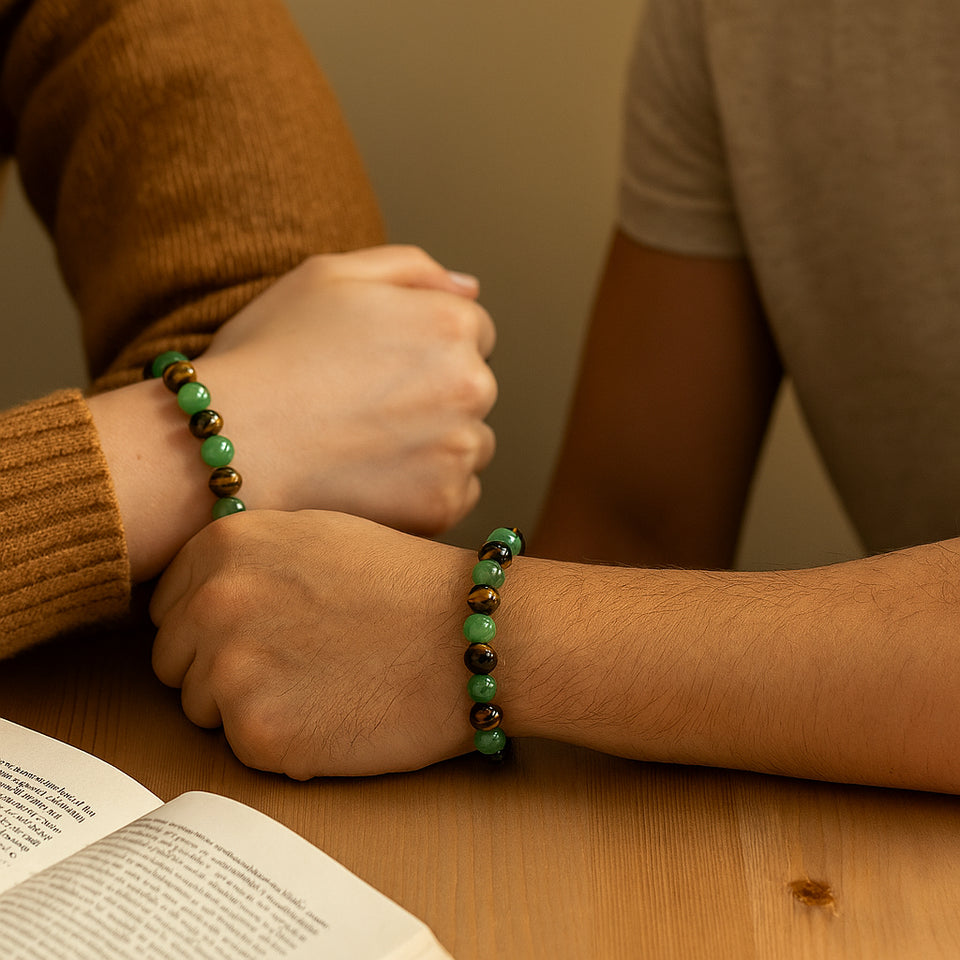 Lucky Obsidian Bracelet Tiger Jade