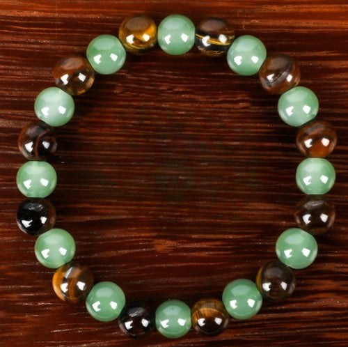 Lucky Obsidian Bracelet Tiger Jade