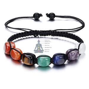 Natural Lava Stones Chakra Bracelet