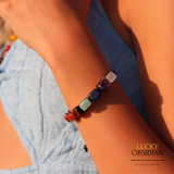 Natural Lava Stones Chakra Bracelet