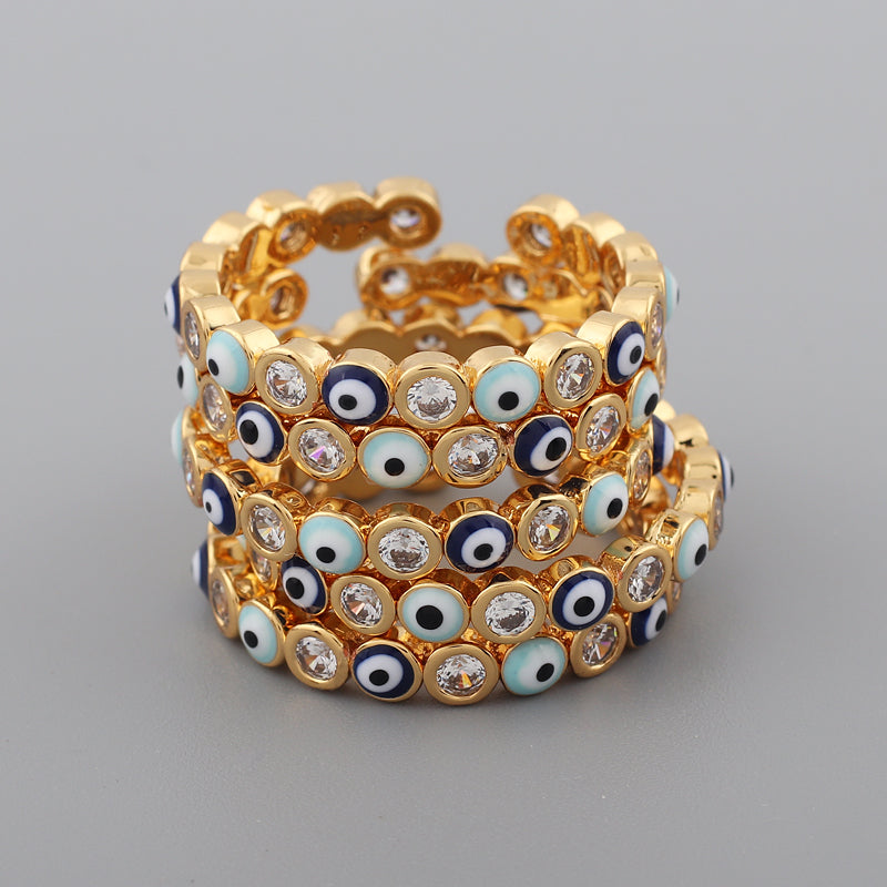 Golden Evil Eye Vintage Ring