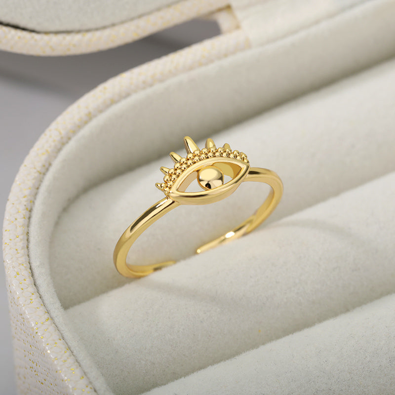 Golden Evil Eye Ring