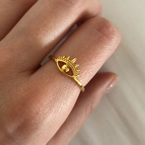 Golden Evil Eye Ring