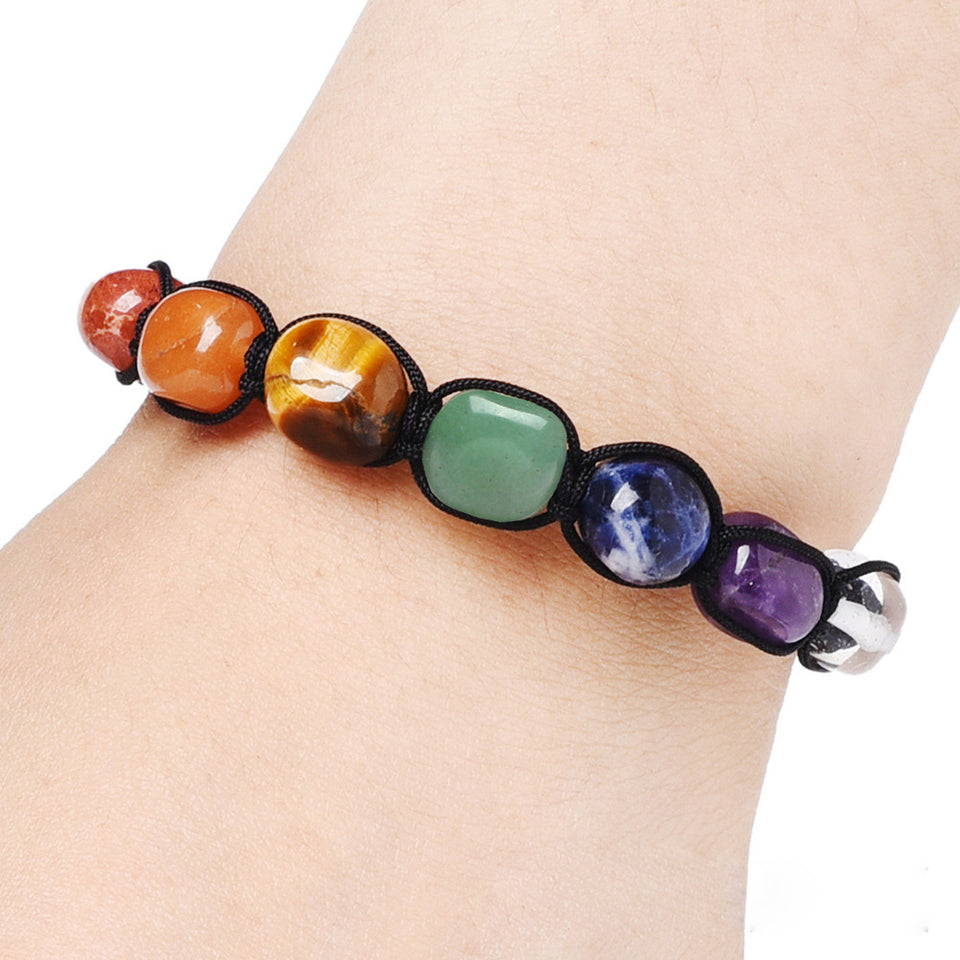 Natural Lava Stones Chakra Bracelet