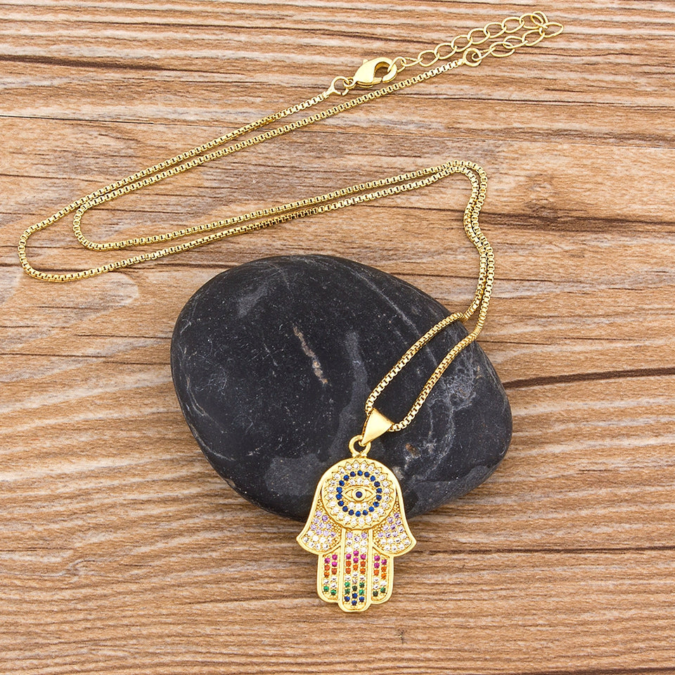 Golden Evil Eye Necklace