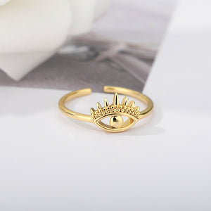 Golden Evil Eye Ring