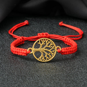 Red String Life Tree Bracelet