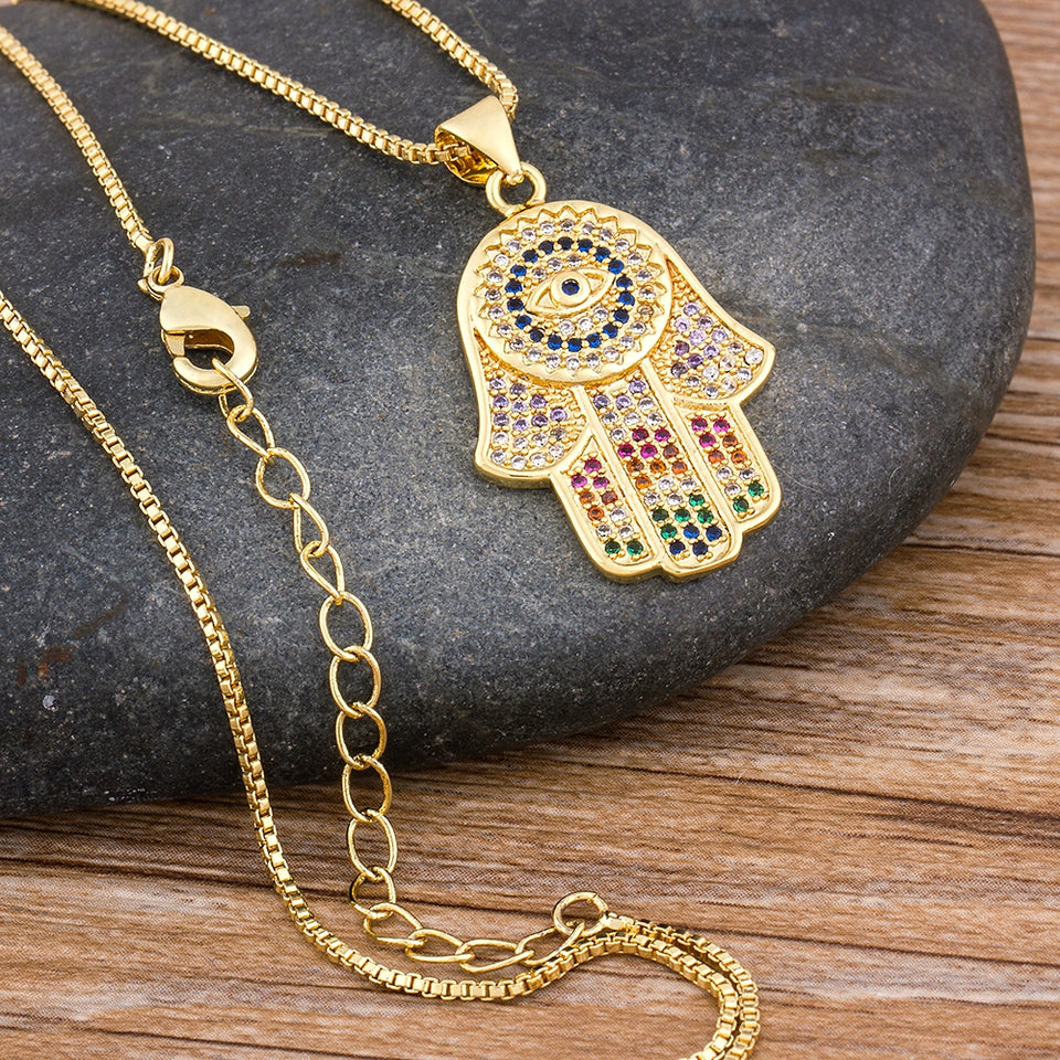 Golden Evil Eye Necklace