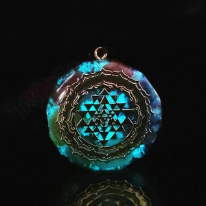 Sri Yantra Lucky Orgonite Necklace