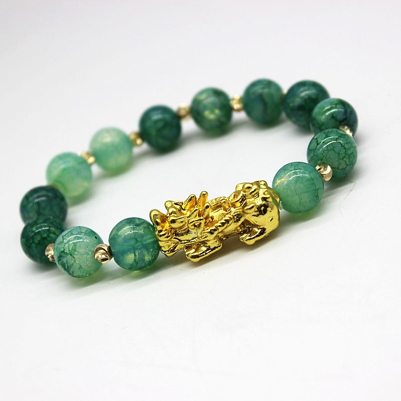 Lucky Clover Natural Green Jade Bracelet – Feng Shui Treasure