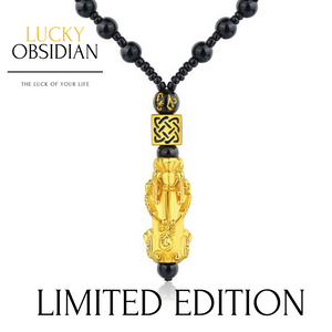 Limited Edition Lucky Pi-Xiu Necklace Lucky Obsidian Limited Edition Lucky Pi-Xiu Necklace.